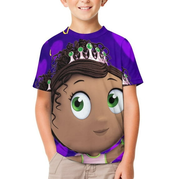 Super Why Kid Shirts Unisex Casual Tops 3D Print Graphic Tees Short Sleeve T Shirts for Boys Girls 120CM