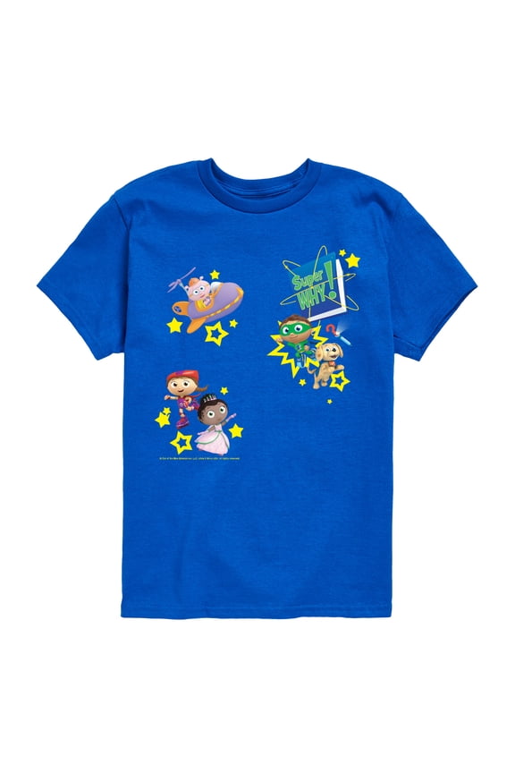 Super Why - Super Why Faux - Youth Boys Short Sleeve Graphic T-Shirt