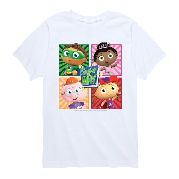 Super Why - Super Why Grid - Youth Boys Short Sleeve Graphic T-Shirt