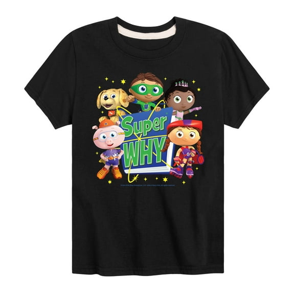 Super Why - Whyatt And Friends-Toddler And Youth Short Sleeve Tee
