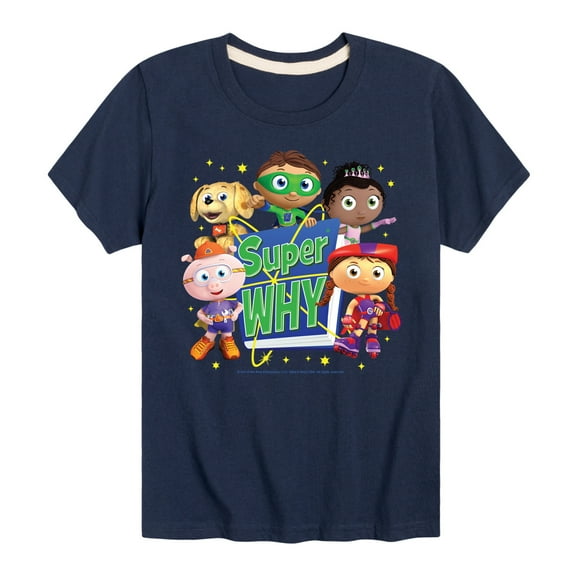 Super Why - Whyatt And Friends-Toddler And Youth Short Sleeve Tee