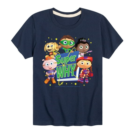 Super Why - Whyatt And Friends-Toddler And Youth Short Sleeve Tee