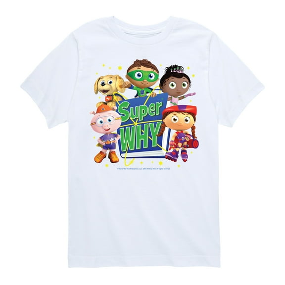 Super Why - Whyatt And Friends-Toddler And Youth Short Sleeve Tee