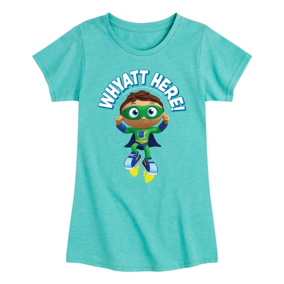 Super Why - Whyatt Here - Girls Toddler And Youth Fitted Short Sleeve Graphic T-Shirt