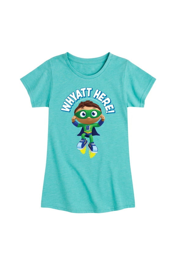 Super Why - Whyatt Here - Girls Toddler And Youth Fitted Short Sleeve Graphic T-Shirt