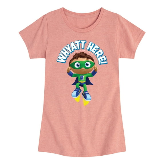 Super Why - Whyatt Here - Girls Toddler And Youth Fitted Short Sleeve Graphic T-Shirt