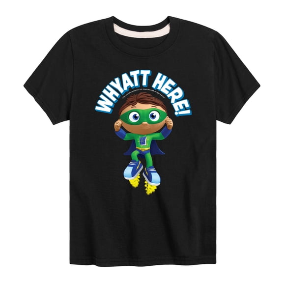 Super Why - Whyatt Here Boys' Short Sleeve Graphic T-Shirt