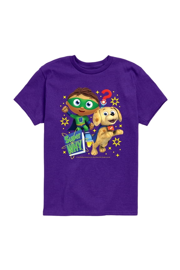Super Why - Whyatt Puppy - Youth Boys Short Sleeve Graphic T-Shirt