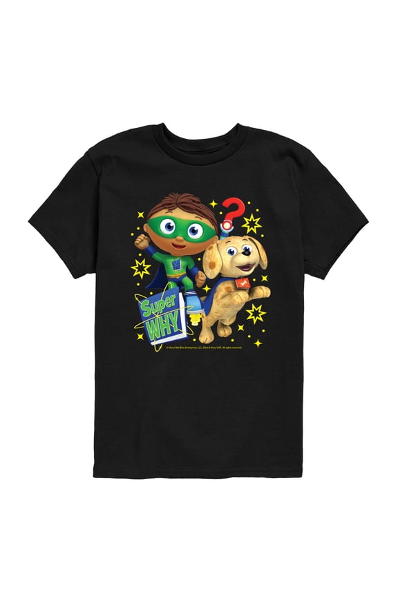 Super Why - Whyatt Puppy - Youth Boys Short Sleeve Graphic T-Shirt