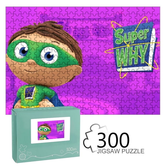 Super Why-themed Wooden jigsaw Puzzle for home Decoration or gift for fans friend,family.300pc