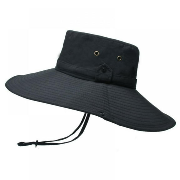 Super Wide 4.7inch Brim Bucket Hat UPF50+ Waterproof Sun Hat for Fishing Hiking Camping