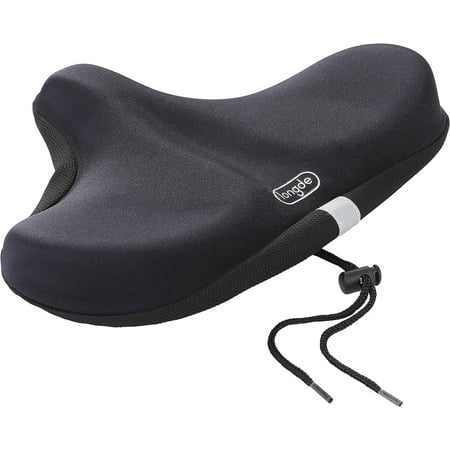 Super Wide Bike Seat Cover 13.5" x 10.5" for YLG Saddle - Memory Foam, Waterproof, Comfortable Bicycle Saddle Pad for Riding