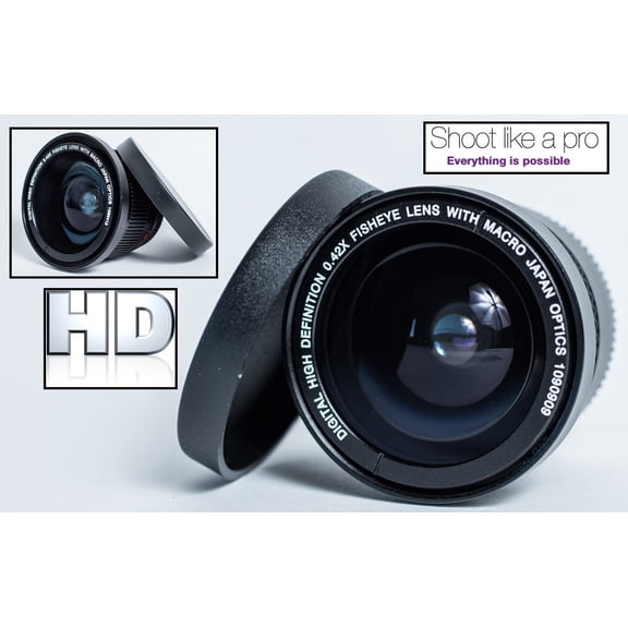 Super Wide HD Fisheye Lens for Olympus Pen E-PL6 E-PL7 OM-D E-M5 E-M10 Mark II (37mm Compatible)
