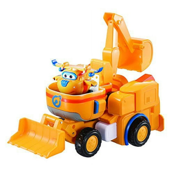 Super Wings - Donnie's Dozer | Transforming Toy Vehicle Set | Includes Transform-a-Bot Donnie Figure | 2" Scale