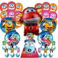 thumbnail image 1 of Super Wings Party Supplies Balloons Cake Topper Birthday Set Decorations Kit Fans, 1 of 7