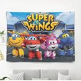 thumbnail image 1 of Super Wings Tapestry Gift Wall Hanging Backdrop for Room Bedroom Girls Or Boys Fans Background Banner Party Birthday Supplies Decor, 1 of 8