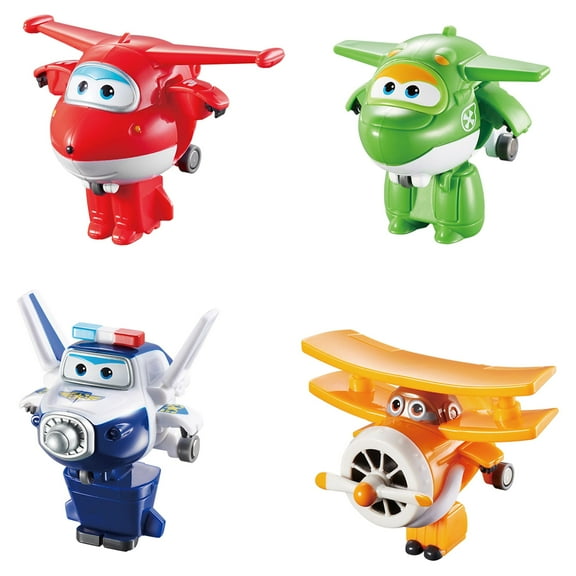 Super Wings - Transform-a-Bots 4pk - Jett/Mira/Paul/Grand Albert