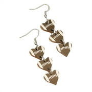 TIKINGAN Super Wrist Rugby Season Football Baseball Earrings Women's Earstuds Jewelry Womens Statement Earrings Leather Earrings for Women Heart Beaded Earrings Leather for Earrings Cute Heart Earrings Womens