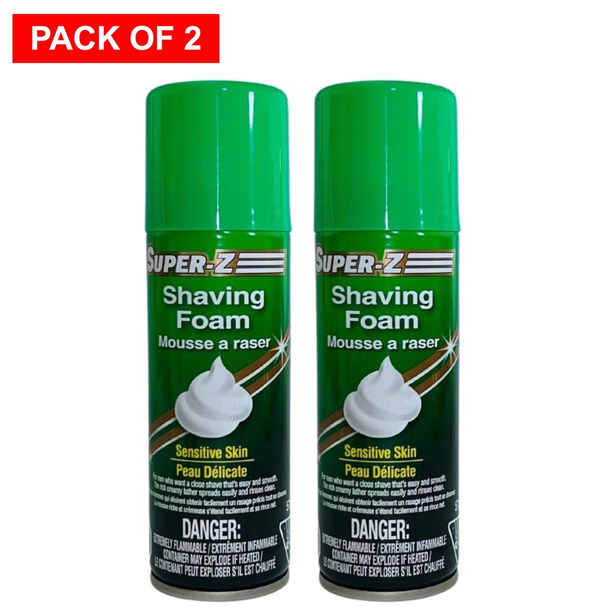 Super Z Shave Foam Travel Sensitive 57ml (Pack of 2)