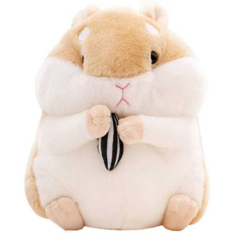 Super cute plush toy Amuse soft fat hamster stuffed doll birthday gift brown gray Walmart