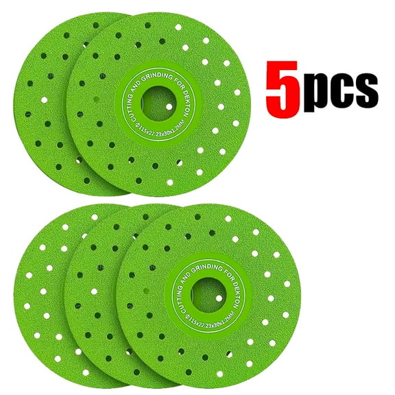 Super hard 5 pack 4.5-inch porous rock panel circular saw blade set, cutting blades for ceramic tile finishing dual-use, brazed diamond, suitable for rock panels, marble, ceramic tiles, ceramics