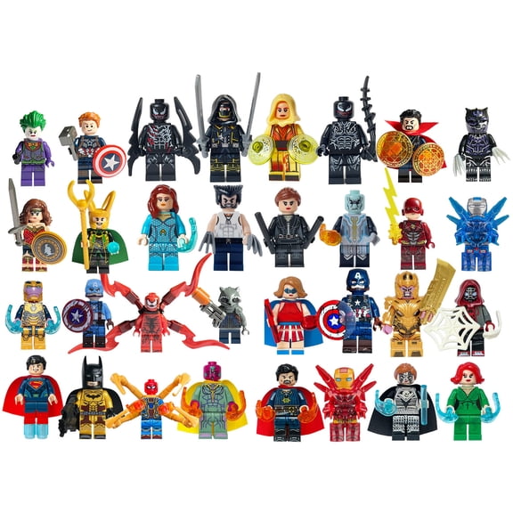Super heros(32Pack) action figure Building Blocks Set, 1.77 inch mimifigures Kits Best Gift for Boys Kids