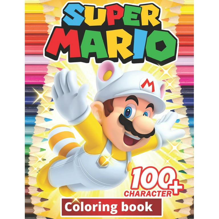 Super mario Coloring Book : +100 Illustrations, wonderful Jumbo Super mario  Coloring Book For Kids Ages 3-7, 4-8, 8-10, 8-12, Fun, (Super mario Books