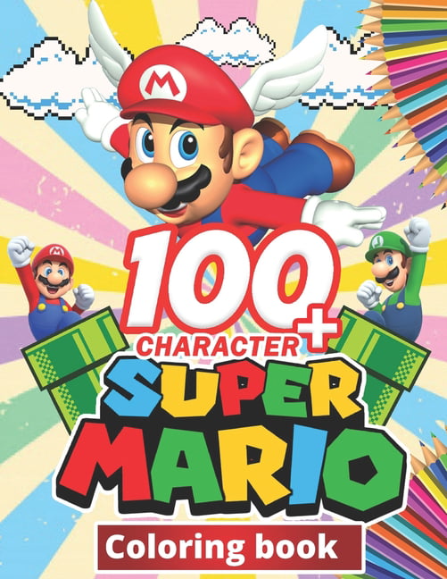 Super Mario JUMBO Coloring Book: OVER 100 PAGES For Youd Kids To Color -  Girls and Boys Ages 2-4 4-8 (50 Illustrations) a book by Abhiitiith Ajiith