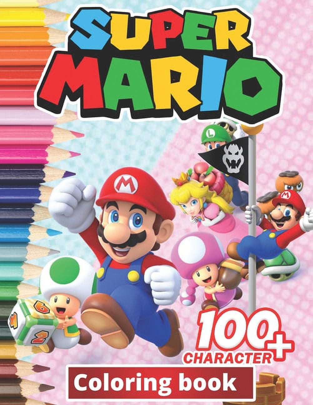 Super Mario JUMBO Coloring Book: 75 Illustrations (Paperback)