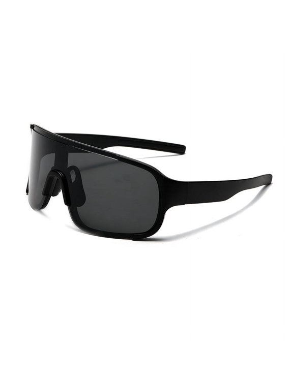 Super protective mirror lenses outdoor sunglasses for men and women cycling sports glasses cycling windproof sunglasses dazzling glasses retro flat top matte black frame