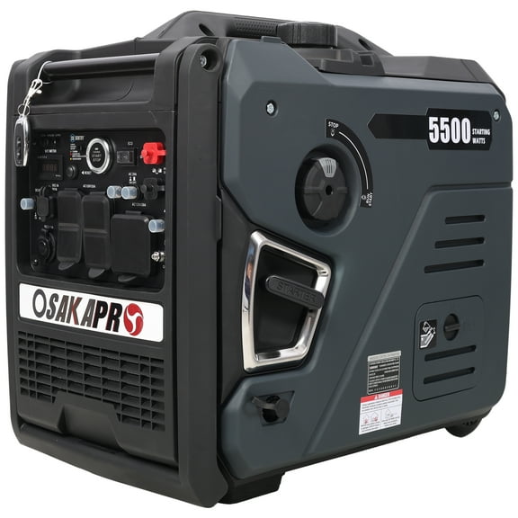 Super quiet Inverter Generator 5.5KW portable generator electric&remote start, foldable handle with wheels, 224cc 4 stroke EPA compliant, Gas&LPG Dual Fuel,