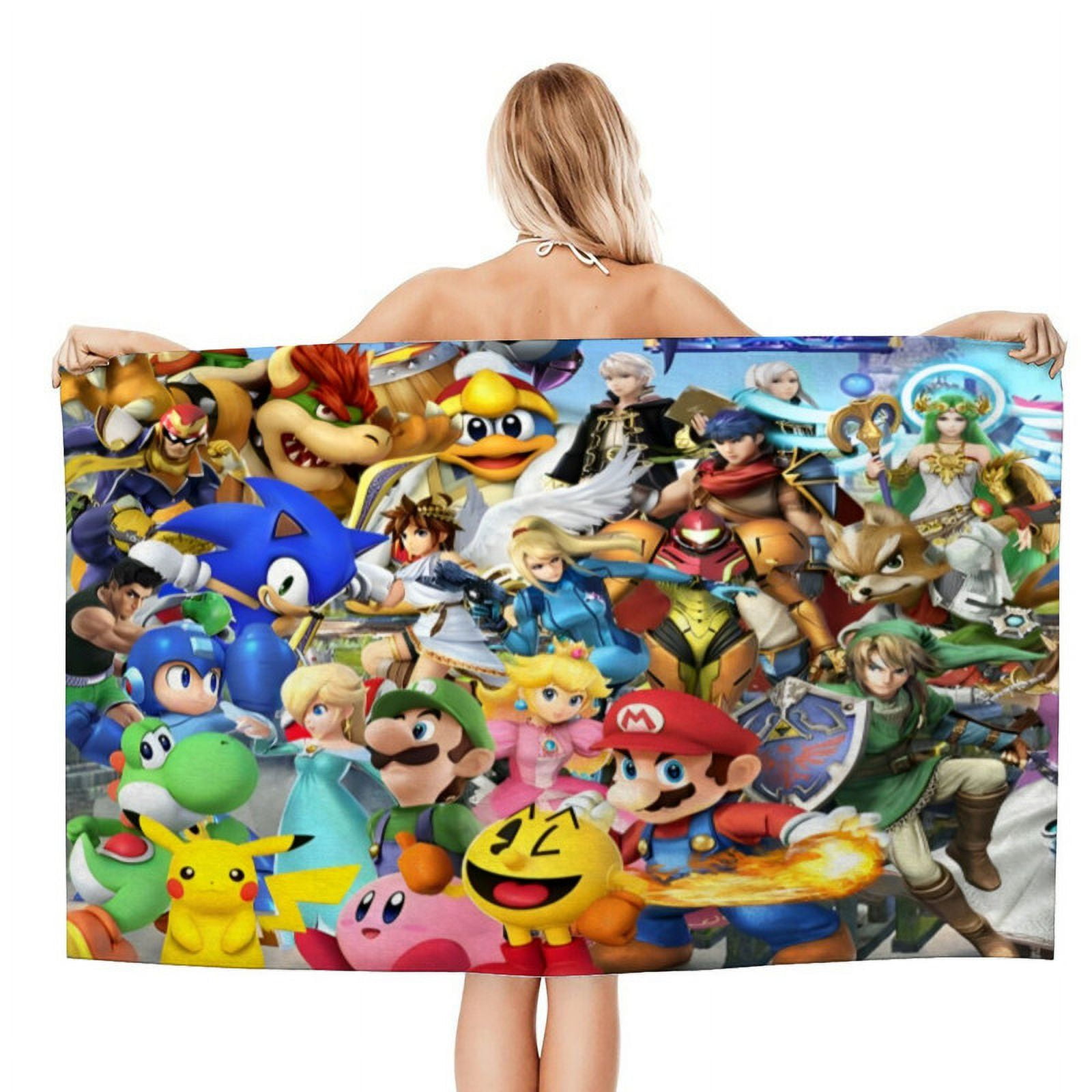 Super smash bros Beach Quick Drying Towel，"QuickDry, SandFree