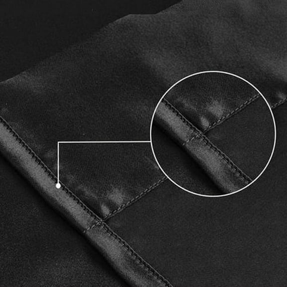 Super soft silk satin sheet set and pillowcase 4-piece set, black