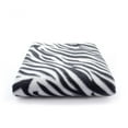 thumbnail image 1 of Super soft zebra print fleece light weight blanket couch sofa travel throw black white, 1 of 2
