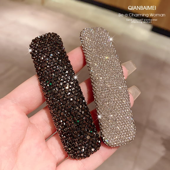 Super sparkling diamond hair clip, women's bangs, BB clip, broken hair on the forehead, side clip, adult fashion, break clip, net, red hair accessory
