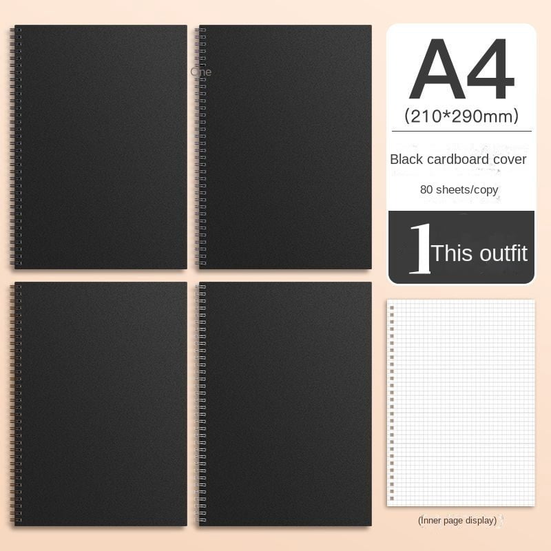 Super thick A4 draft book cowhide notebook book Japanese simple B5 coil ...