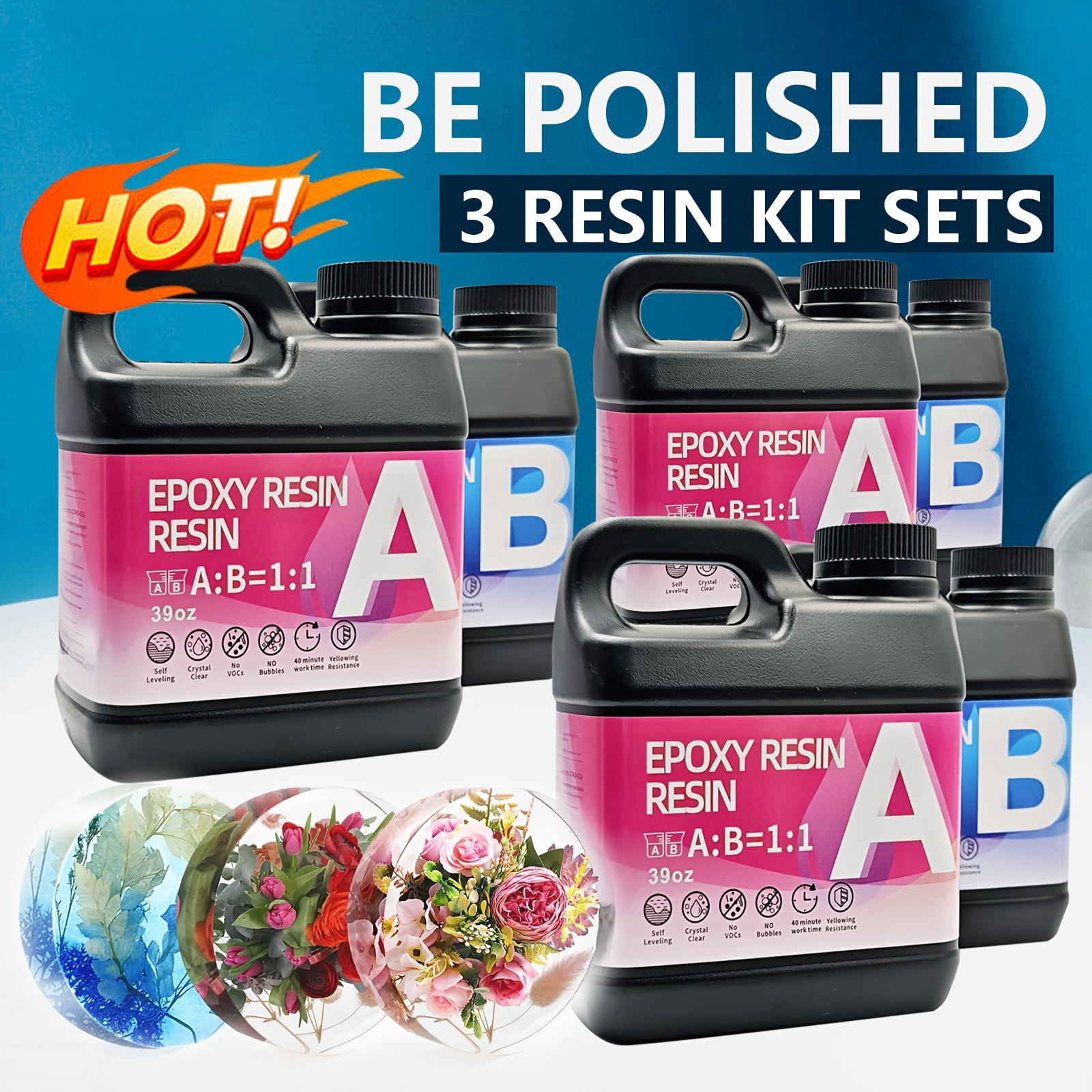 The Super-value 3-set Epoxy Resin, with A Total Of 234oz, Is Extremely Transparent And Has A High Hardness. It Is Suitable for Use On Tabletops, In DIY Handcraft Projects, And In Resin Workshops