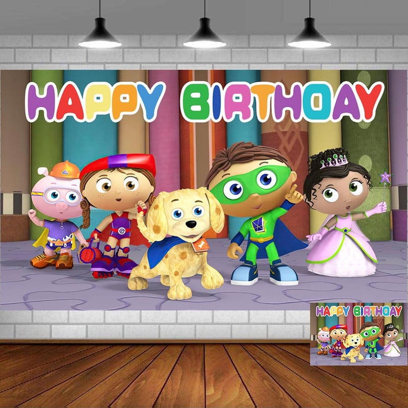 Super why Backdrop Banner Party Supplies Poster Movie Theme Background ...