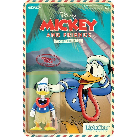 Super7 - Disney Reaction Figures Wave 2 - Vintage Collection - Hawaiian Holiday - Donald Duck [COLLECTABLES] Action Figure, Figure, Collectible