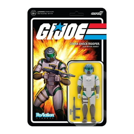 Super7 G.I. Joe Cobra Shocktrooper Rifle A Green Tactical Assault Figure 3.75"
