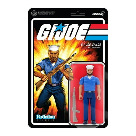 Super7 G.I. Joe Reaction Blueshirt Tan with Beard Figure 3.75"