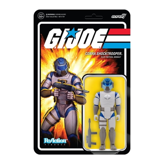 Super7 G.I. Joe Reaction Cobra Shocktrooper with Rifle C Figure 3.75"