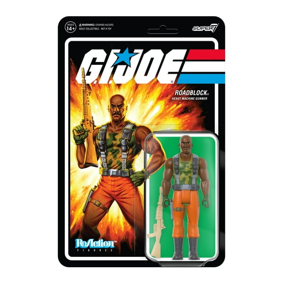 G.I. Joe Roadblock Heavy Machine Gunner 3.75" ReAction Figure Super7