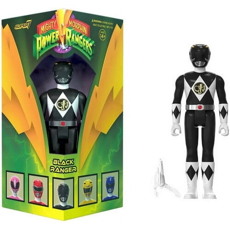 Super7 - Mighty Morphin Power Rangers - Reaction Sdcc 2023 - Black Ranger [Triangle Box], Super7, Gifts