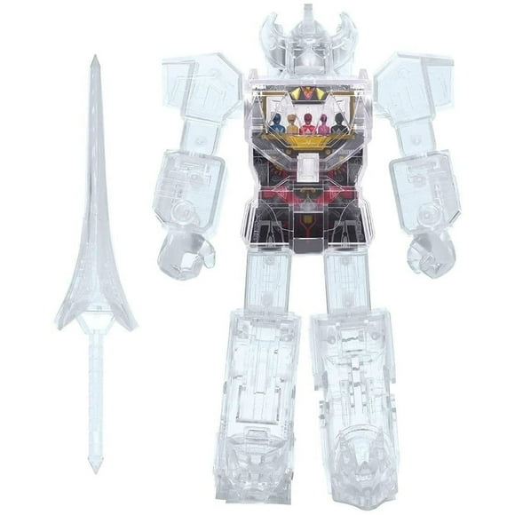 Super7 Power Rangers Clear Megazord Figure 11in Super Cyborg Mighty Morphin