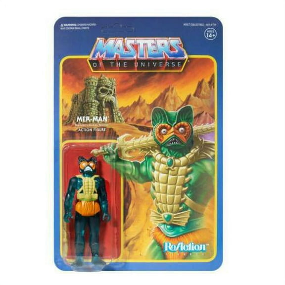 Super7 ReAction MOTU Masters of the Universe Clear Green Mer-Man
