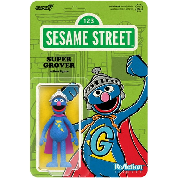 Super7 - Sesame Street - ReAction Figures Wv3 - Super Grover, Super7, Gifts