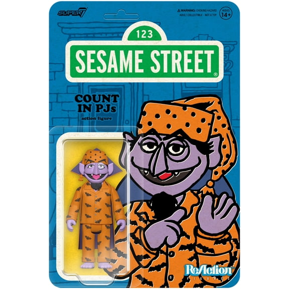 Super7 - Sesame Street - ReAction Figures Wv6 - Count Von Count (PJs)