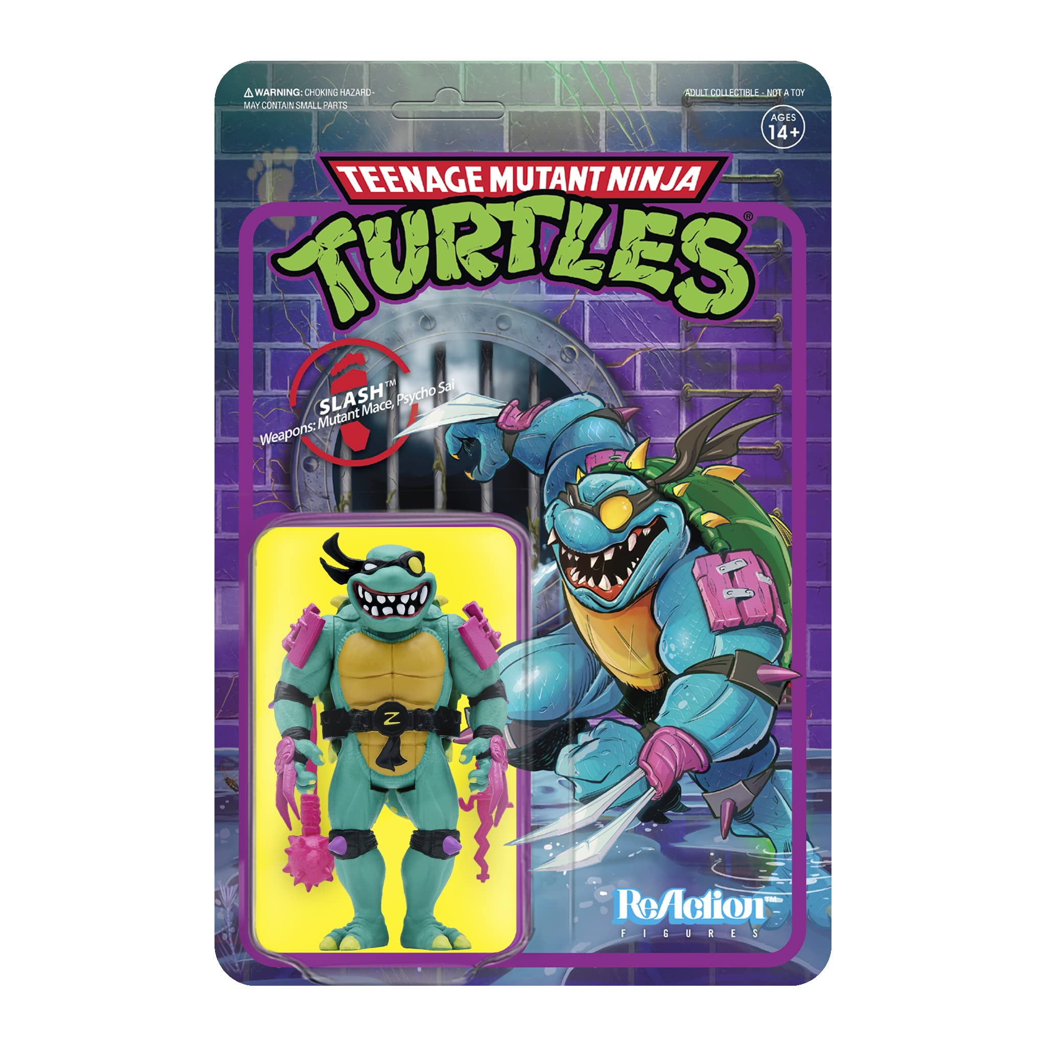 Super7 Teenage Mutant Ninja Turtles Slash 3.75 in Reaction Figure
