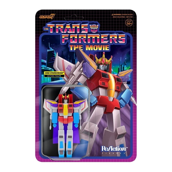 Super7 Transformers The Movie King Starscream ReAction Figure Collectible Jet